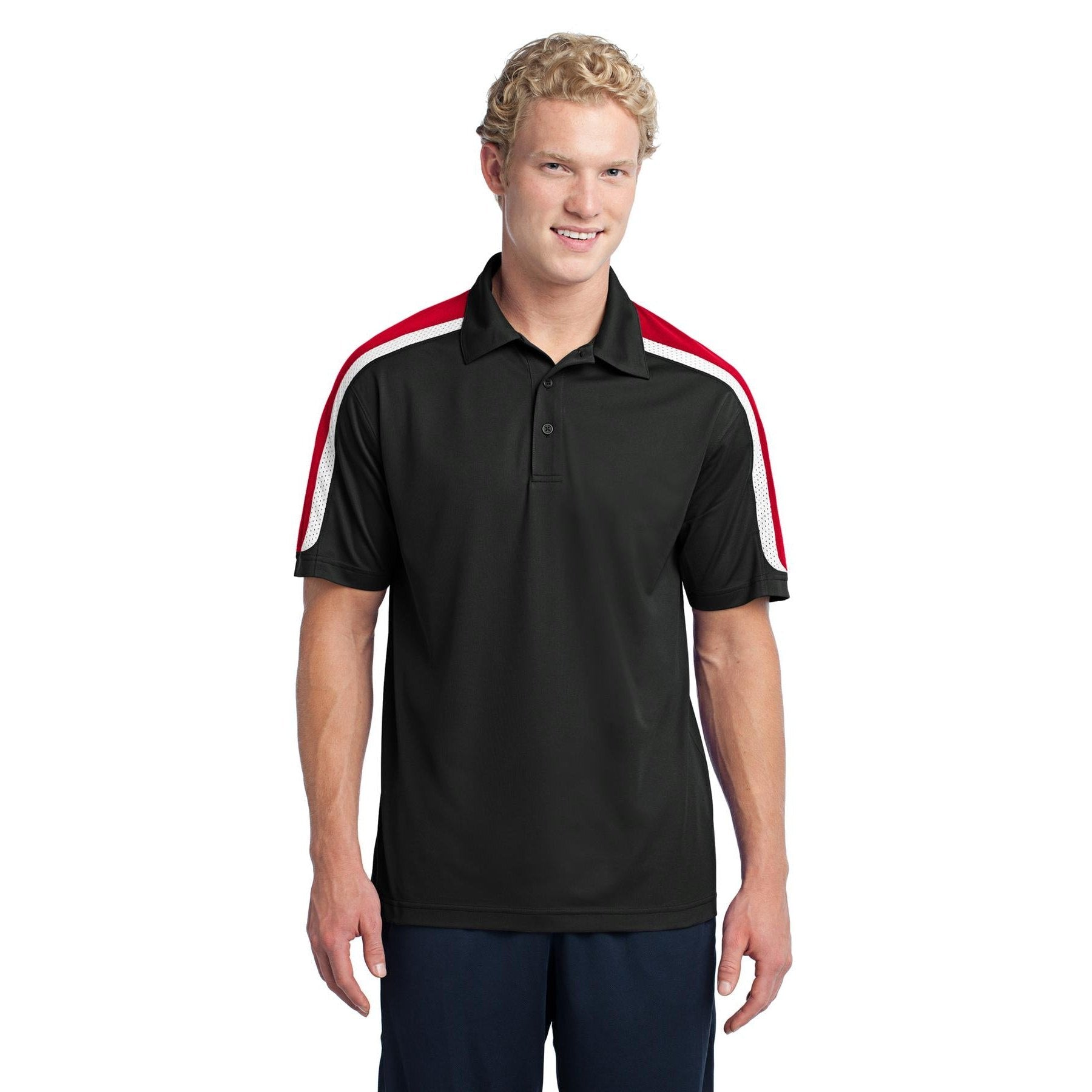 Sport-Tek-Sport-Tek® Tricolor Shoulder Micropique Sport-Wick® Polo. ST658-MedTech-2